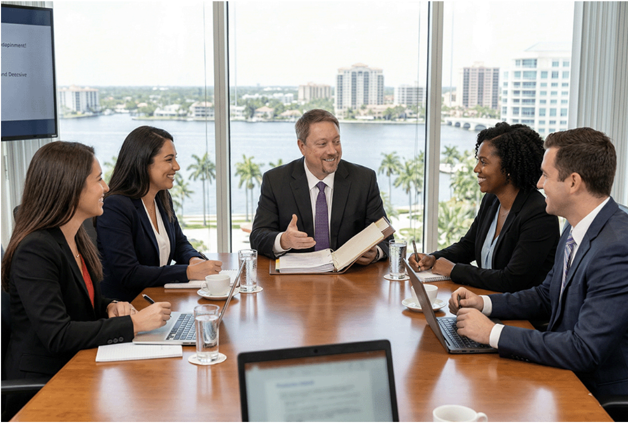 Jason C. Maier of Maier Law providing construction law guidance to a condo association in West Palm Beach.
