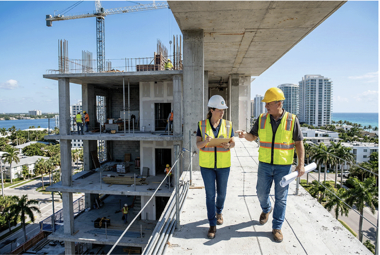 A site inspection being done at a West Palm Beach construction site.
