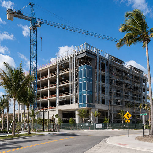 A commercial building construction project in West Palm Beach.