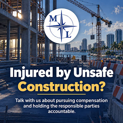 Injured by Unsafe Construction? Talk with us about pursuing compensation and holding the responsible parties accountable.